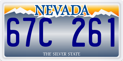 NV license plate 67C261