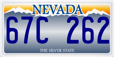 NV license plate 67C262