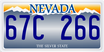 NV license plate 67C266