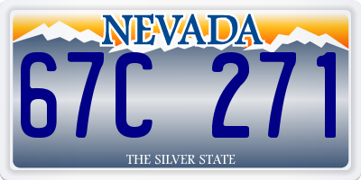 NV license plate 67C271