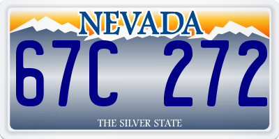 NV license plate 67C272