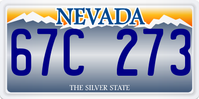 NV license plate 67C273
