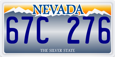 NV license plate 67C276