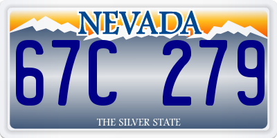 NV license plate 67C279