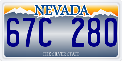 NV license plate 67C280