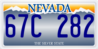 NV license plate 67C282