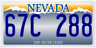 NV license plate 67C288