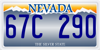 NV license plate 67C290