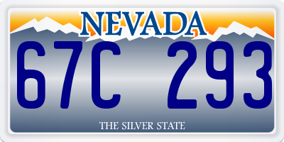 NV license plate 67C293