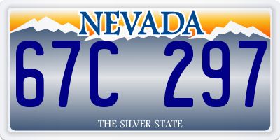 NV license plate 67C297