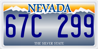 NV license plate 67C299
