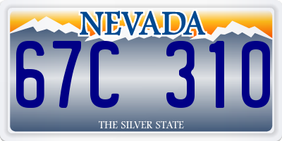 NV license plate 67C310