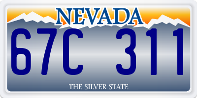 NV license plate 67C311