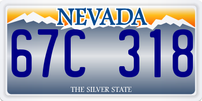 NV license plate 67C318