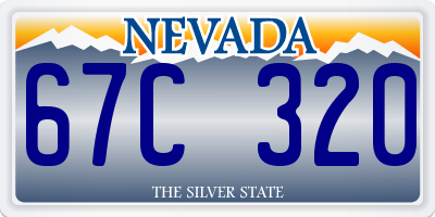 NV license plate 67C320