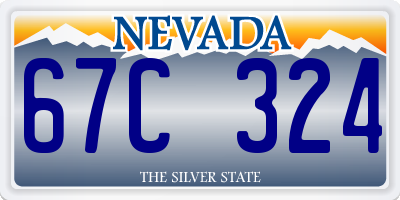 NV license plate 67C324