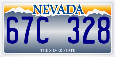 NV license plate 67C328