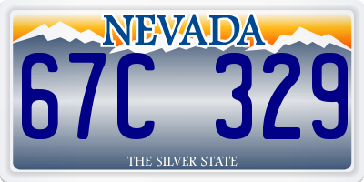 NV license plate 67C329