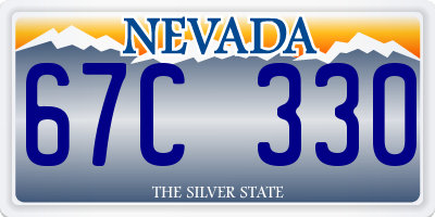 NV license plate 67C330
