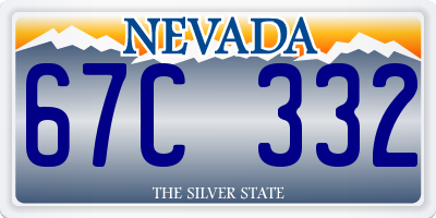NV license plate 67C332