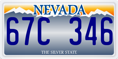 NV license plate 67C346