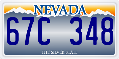 NV license plate 67C348