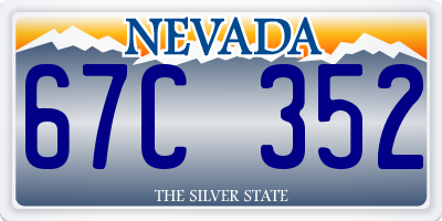 NV license plate 67C352