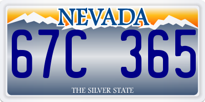 NV license plate 67C365