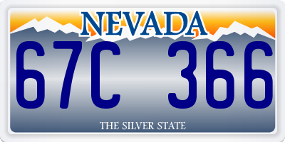 NV license plate 67C366