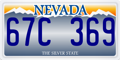 NV license plate 67C369