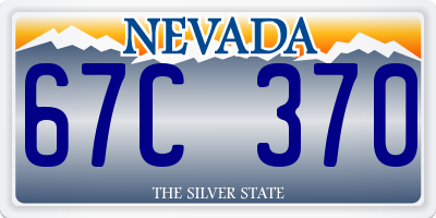 NV license plate 67C370