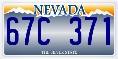 NV license plate 67C371