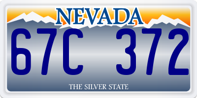 NV license plate 67C372