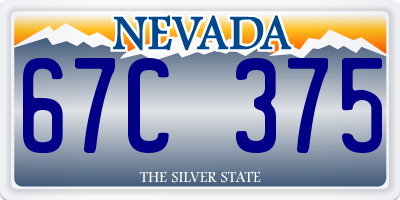 NV license plate 67C375