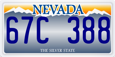 NV license plate 67C388