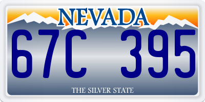 NV license plate 67C395