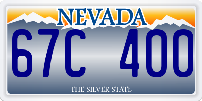 NV license plate 67C400