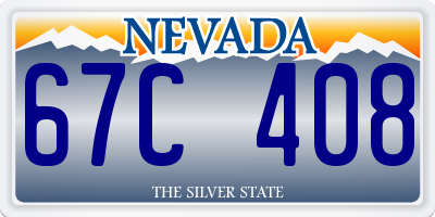 NV license plate 67C408