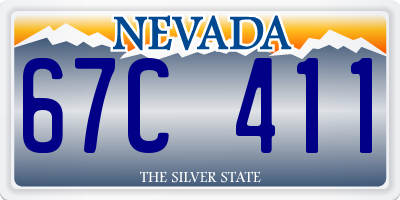 NV license plate 67C411