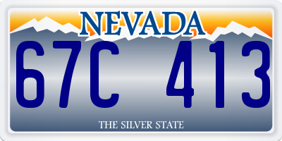 NV license plate 67C413