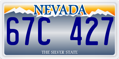 NV license plate 67C427