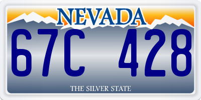 NV license plate 67C428