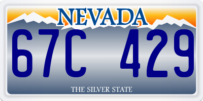 NV license plate 67C429