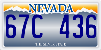 NV license plate 67C436
