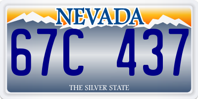 NV license plate 67C437
