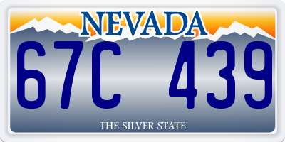 NV license plate 67C439