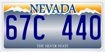 NV license plate 67C440