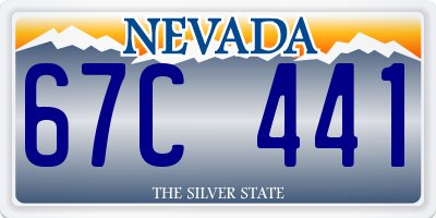 NV license plate 67C441