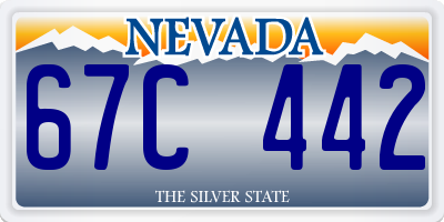 NV license plate 67C442
