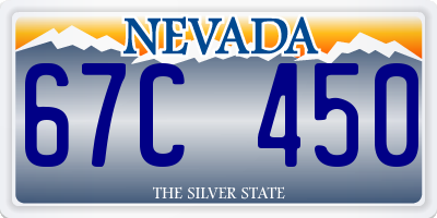 NV license plate 67C450